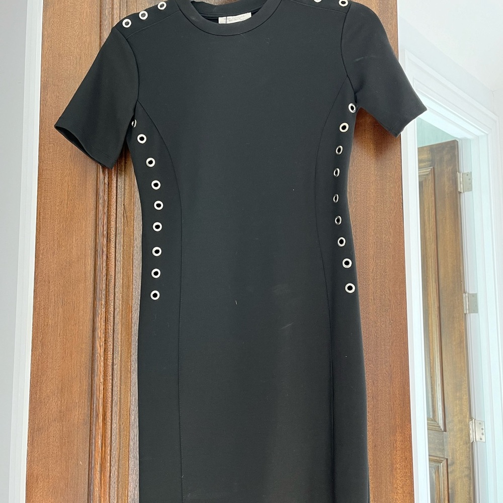 NWT Zara size small black short sleeve dress